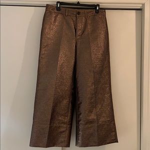 Madewell Wide Leg Crop Pants Metallic - Size 31